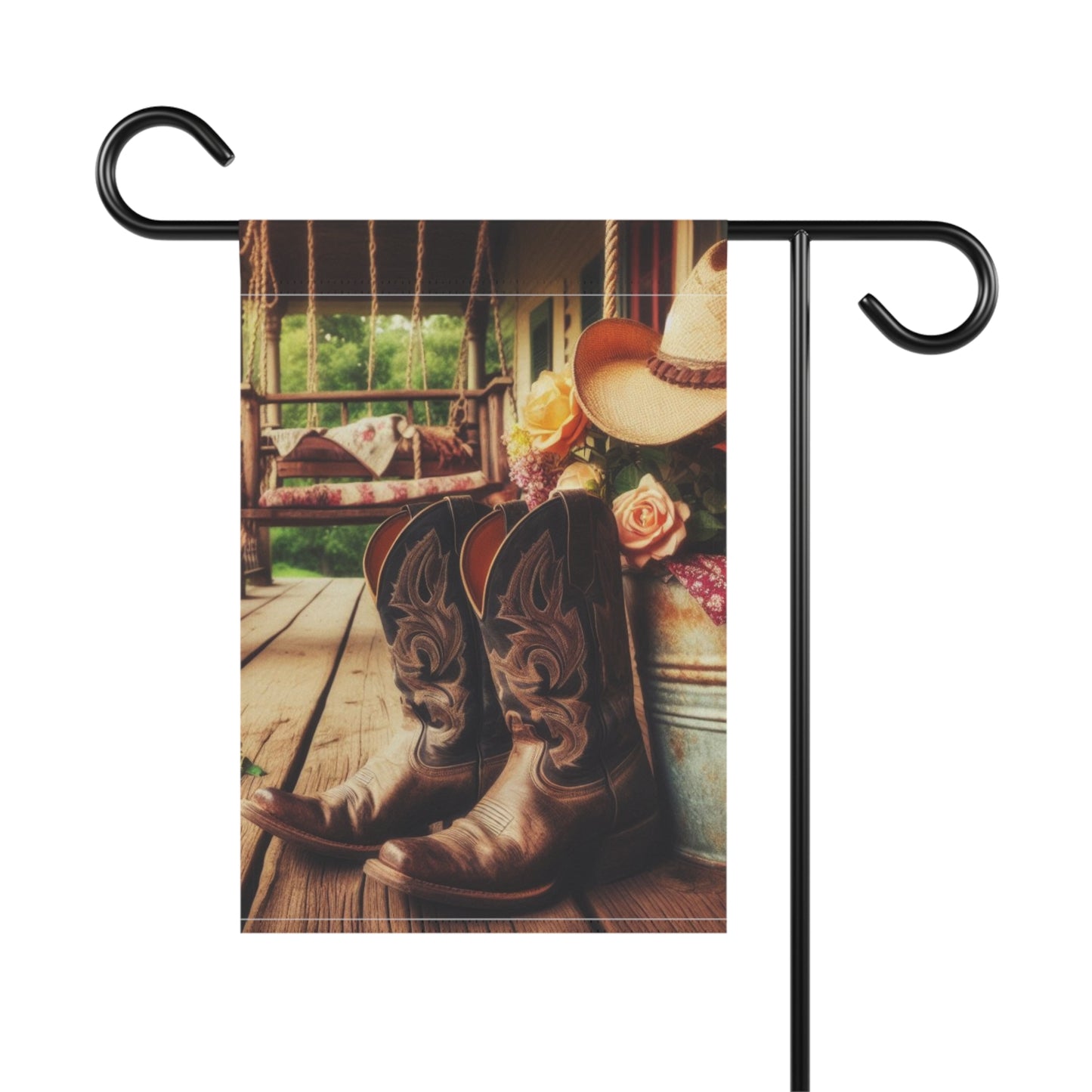 Cowboy Boots Garden Banner