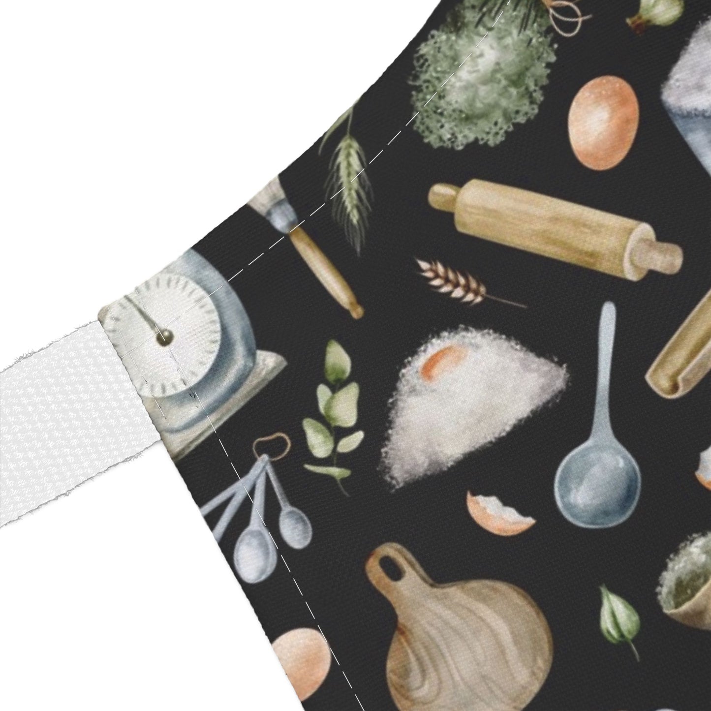 Bake in Style Apron (black/white straps)