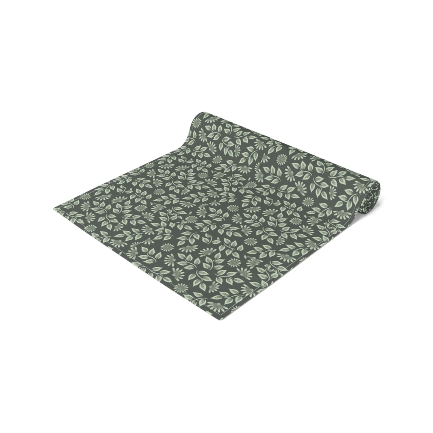 Green Floral Table Runner