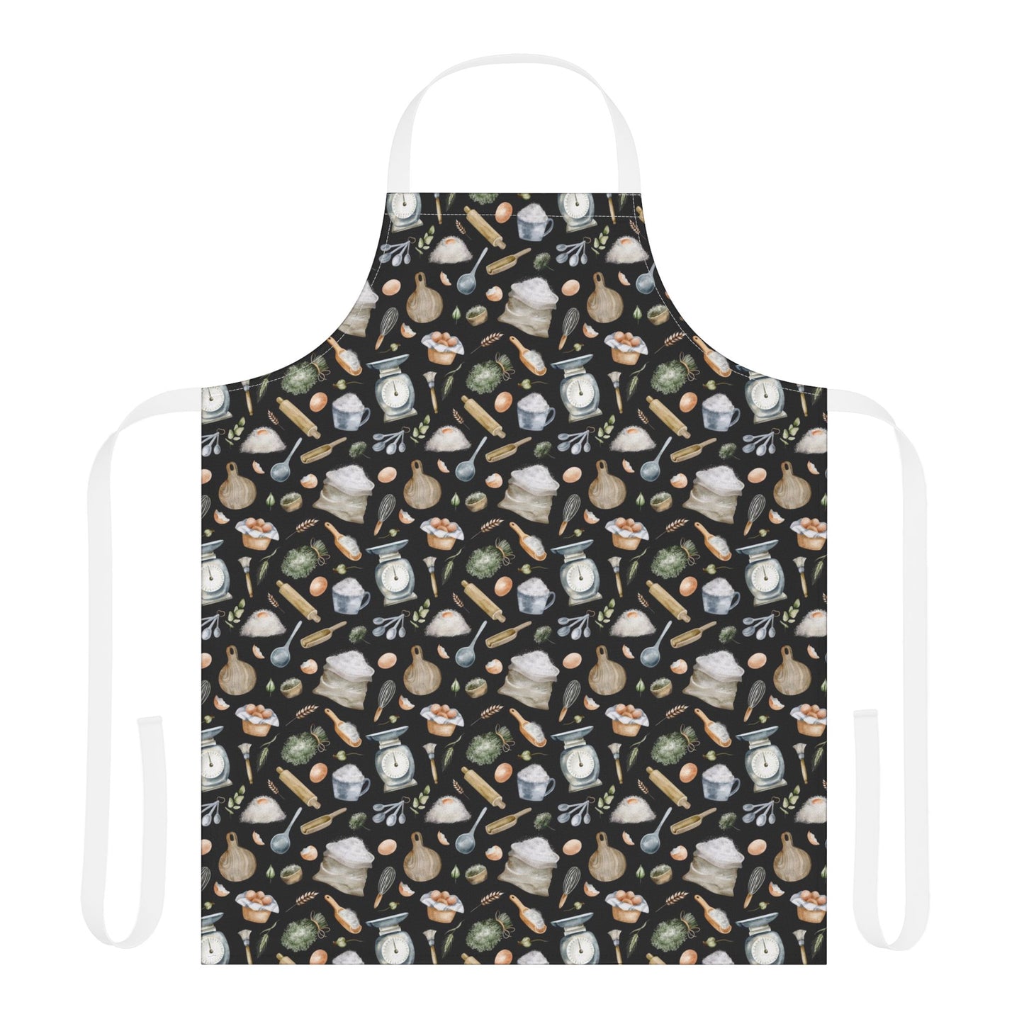 Bake in Style Apron (black/white straps)