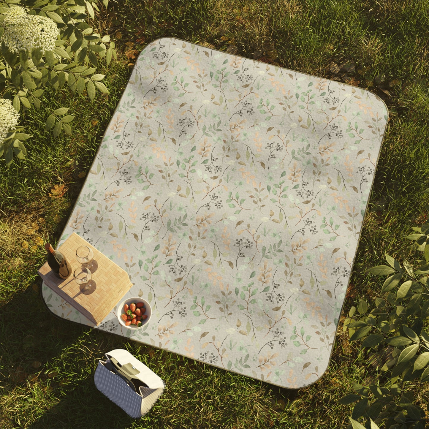 Muted Leaves Picnic Blanket
