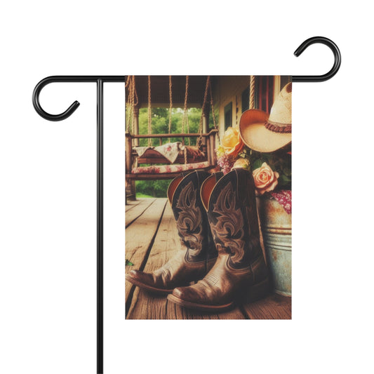 Cowboy Boots Garden Banner