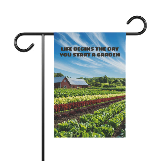 Life Begins Garden Banner