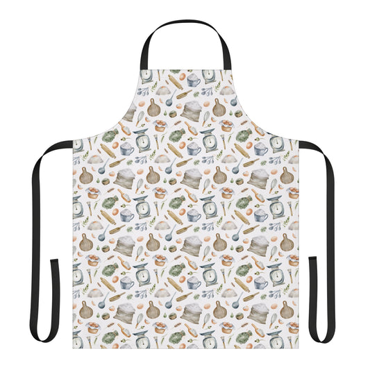Bake in Style Apron (white/black straps)