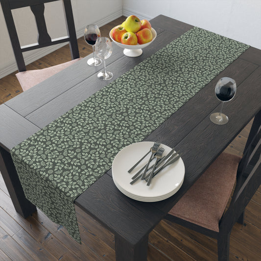 Green Floral Table Runner