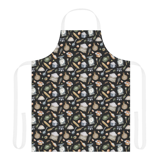 Bake in Style Apron (black/white straps)